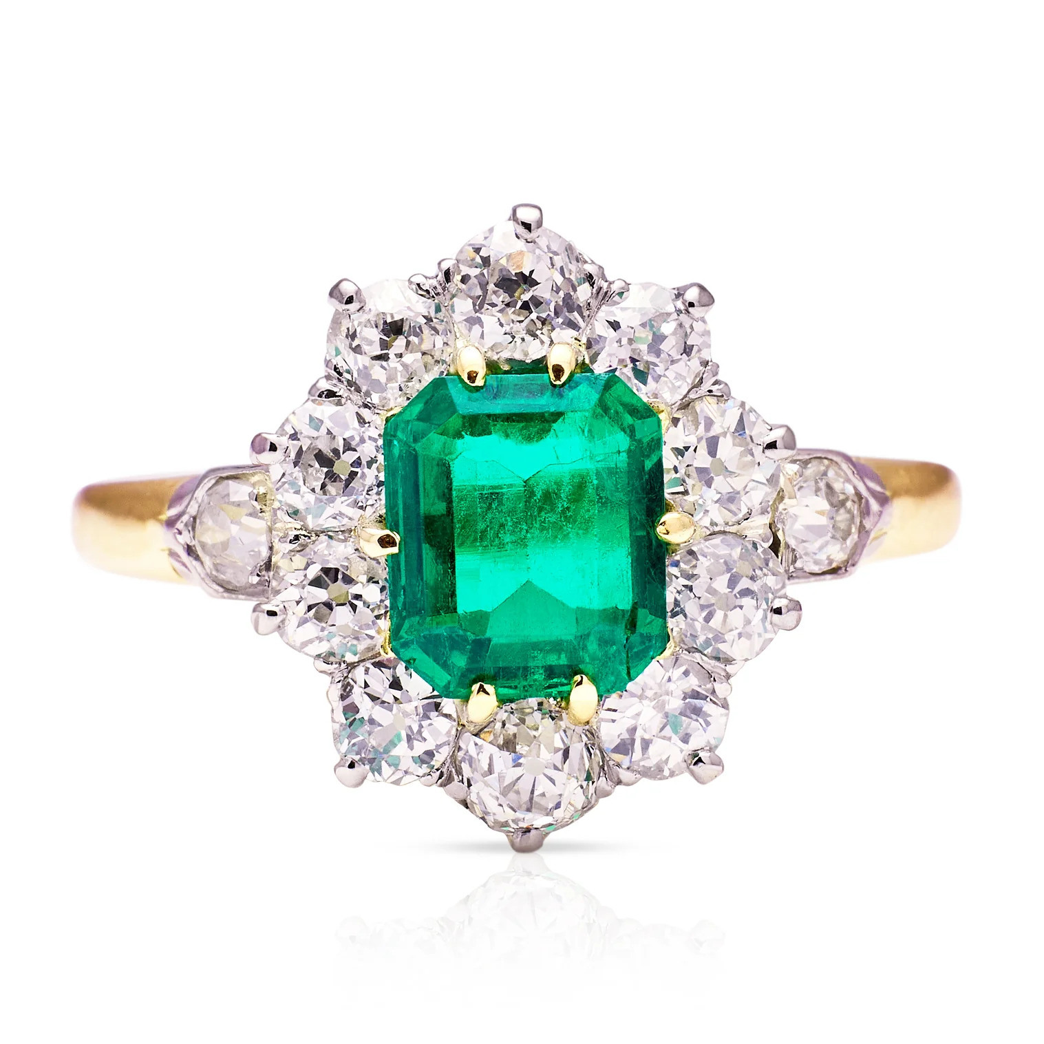 An Edwardian emerald engagement ring